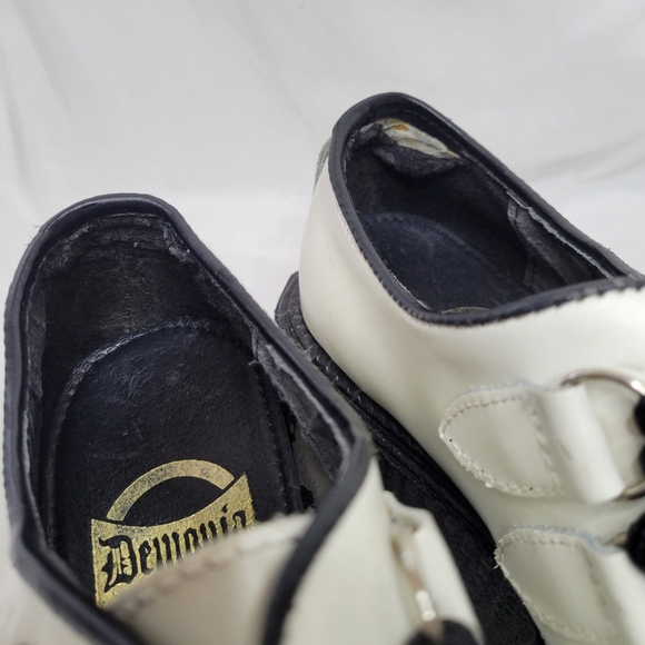 Demonia black & white contrast platform oxfords - Picture 9 of 16